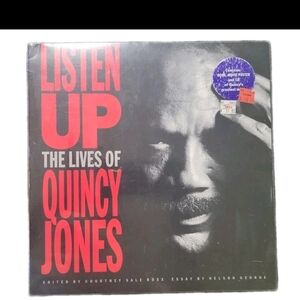 Listen Up The Lives Of Quincy Jones Cd Book Poster 3 Piece Music Set New